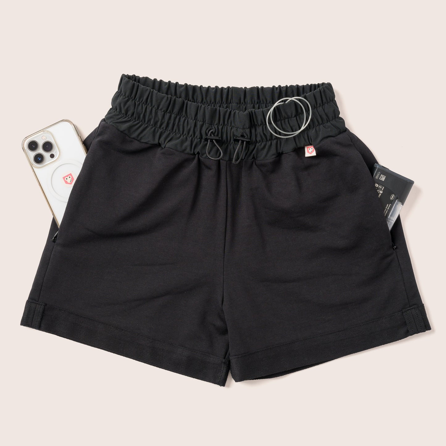 Type 1 Diabetes Clothing - Black shorts with pockets | Our Pocket Hero