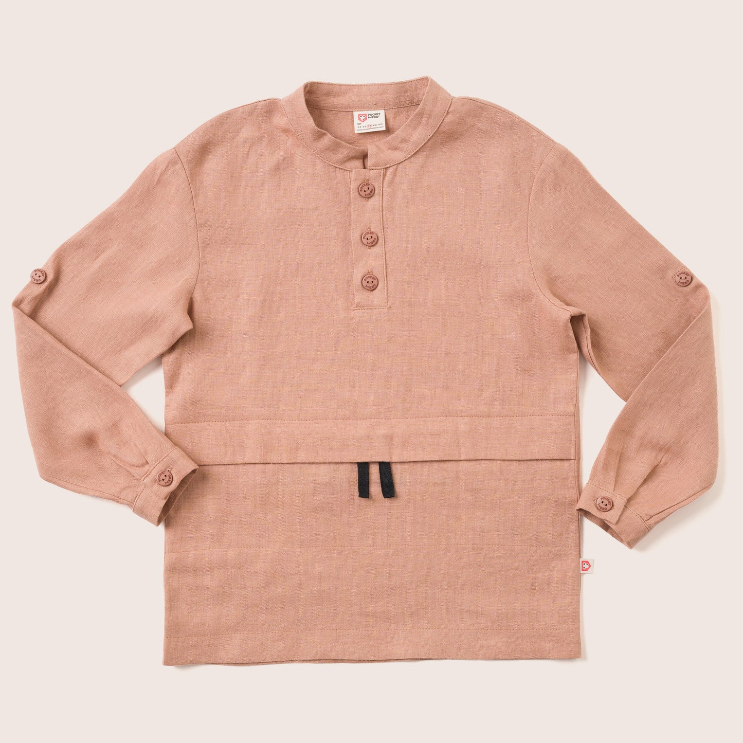Type 1 Diabetes Clothing - Long-sleeve Linen Shirt for T1D | Our Pocket Hero