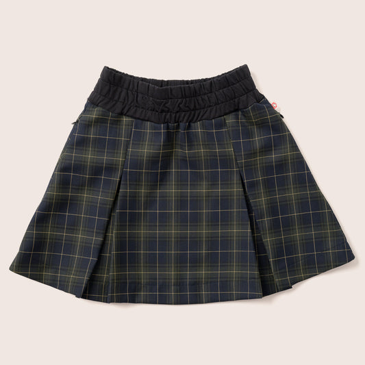 Type 1 Diabetes Clothing - T1d Girls Pleated Skirt High Waisted Plaid A-line Skirts with pockets | Our Pocket Hero