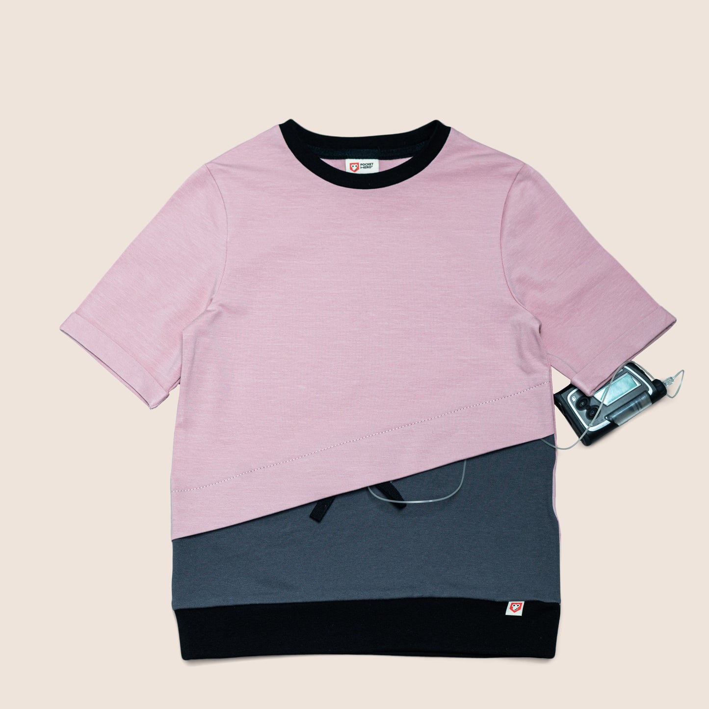Type 1 Diabetes Clothing - Short Sleeve T-shirt Ballet Pink | Our Pocket Hero