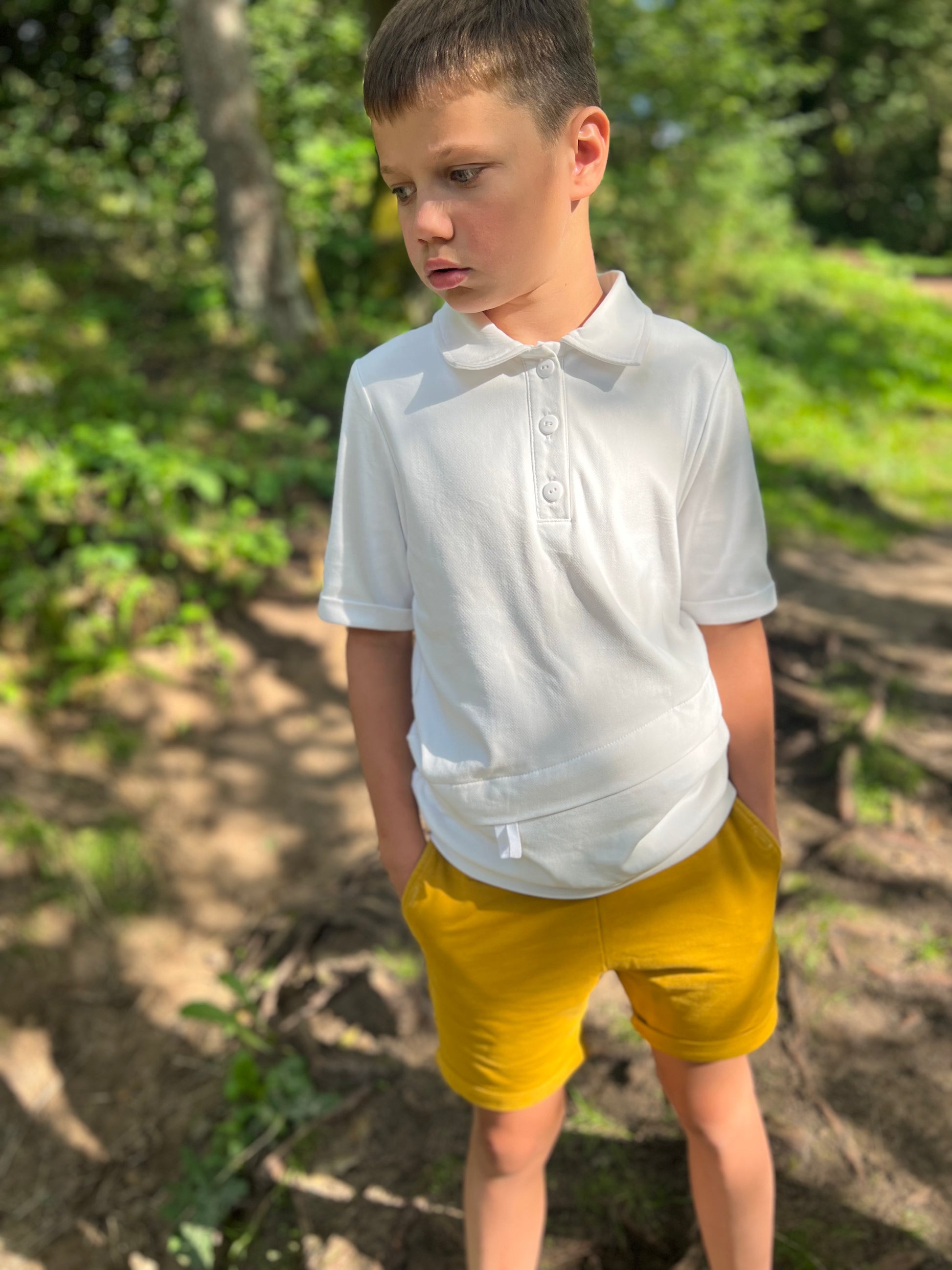 Type 1 Diabetes Clothing - Classic White Polo Shirt for kids | Our Pocket Hero