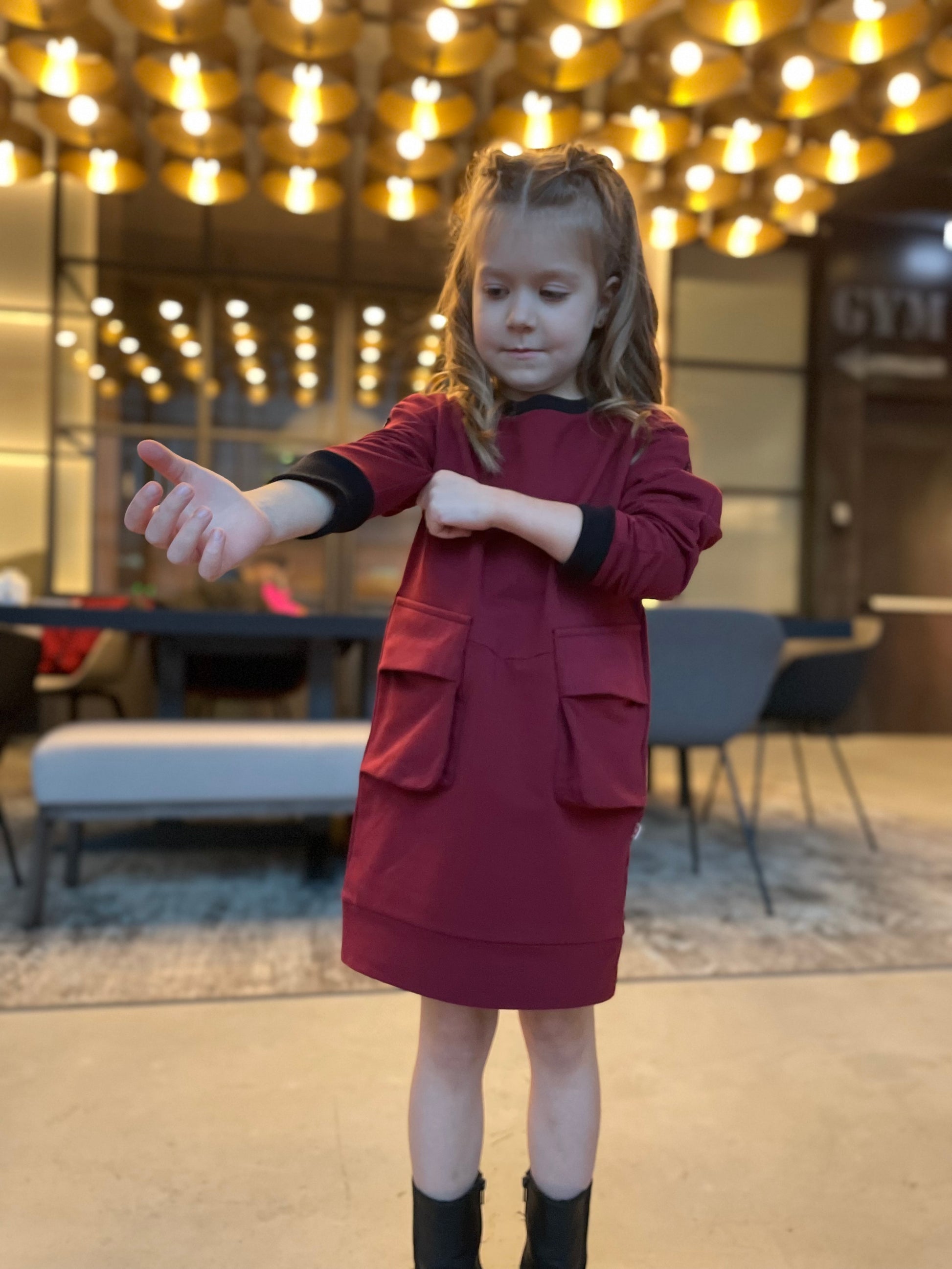girls long sleeve cotton dress Little Girls' Long Sleeve Dress 100% Organic Cotton Sizes 1-8 Years Moon & Stars 3-4 Years