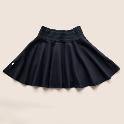 Type 1 Diabetes Clothing - Girls Skirt Pure Black with pockets | Our Pocket Hero
