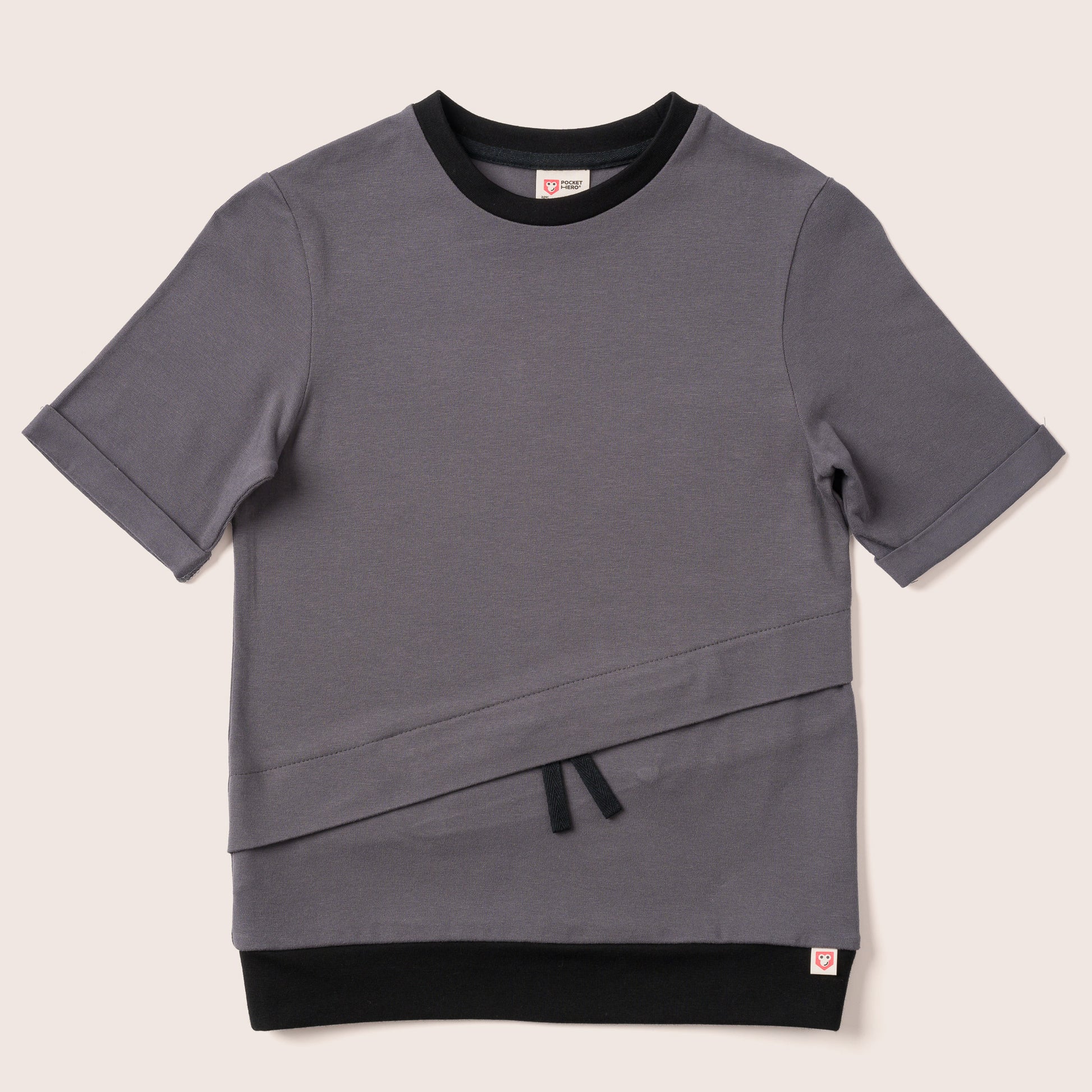 Type 1 Diabetes Clothing - Short Sleeve T-shirt Grey | Our Pocket Hero